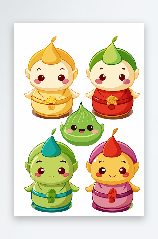 包子美食图标插画-众图网