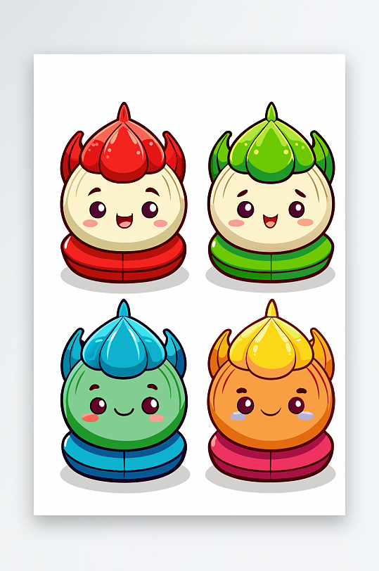 包子美食图标插画-众图网