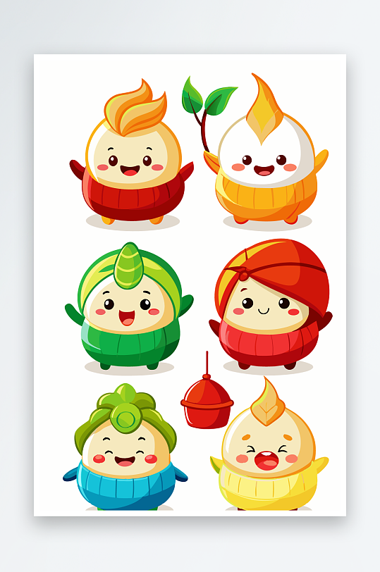 包子美食图标插画-众图网