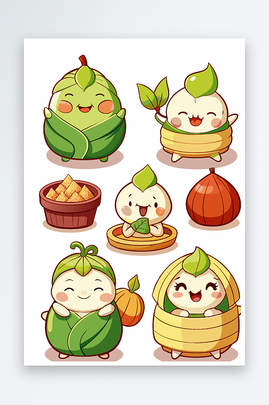 包子美食图标插画-众图网