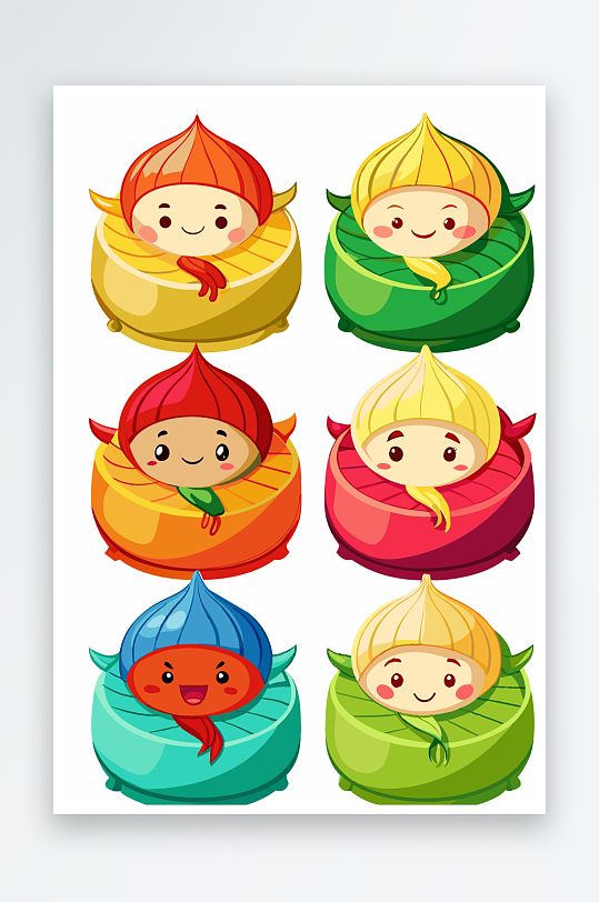 包子美食图标插画元素-众图网