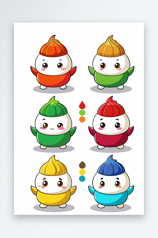 包子美食图标插画元素-众图网