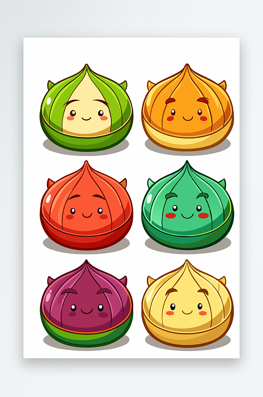 包子美食图标插画元素-众图网
