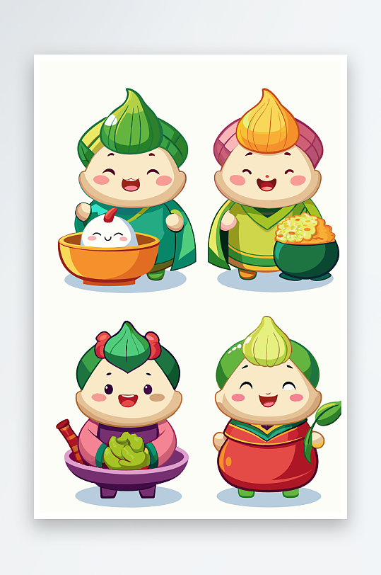 包子美食图标插画元素-众图网