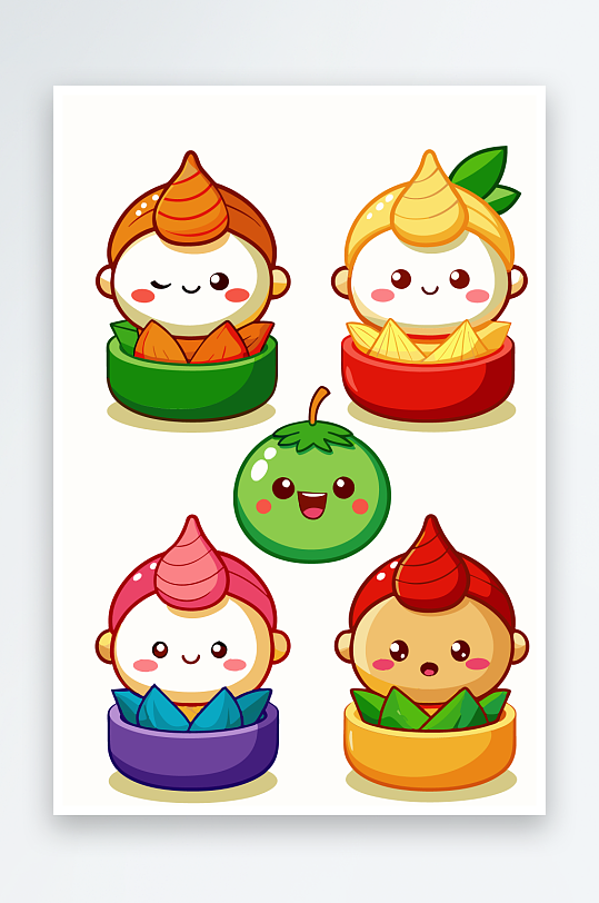 包子美食图标插画-众图网