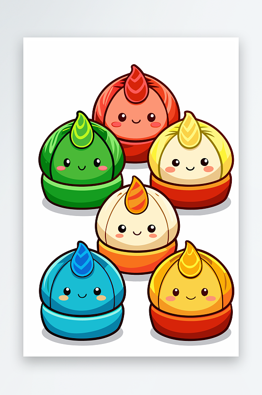 包子美食图标插画-众图网