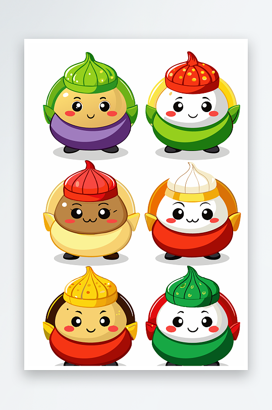 包子美食图标插画-众图网