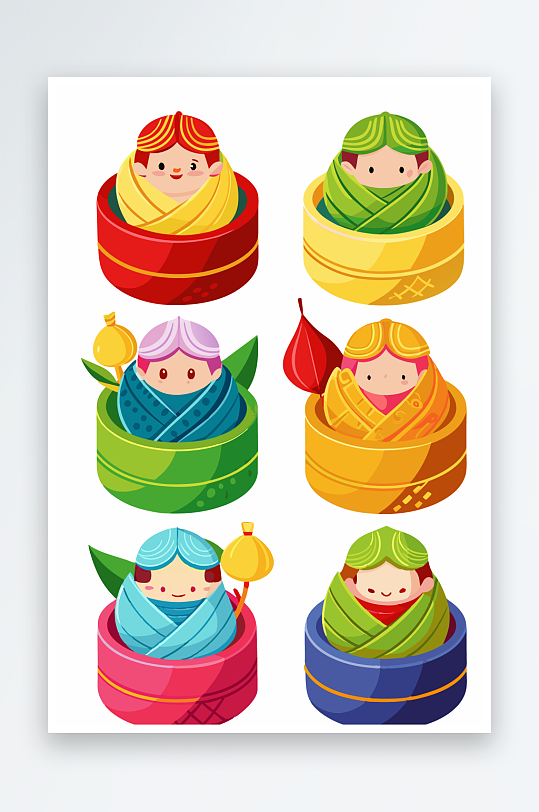 包子美食图标插画-众图网