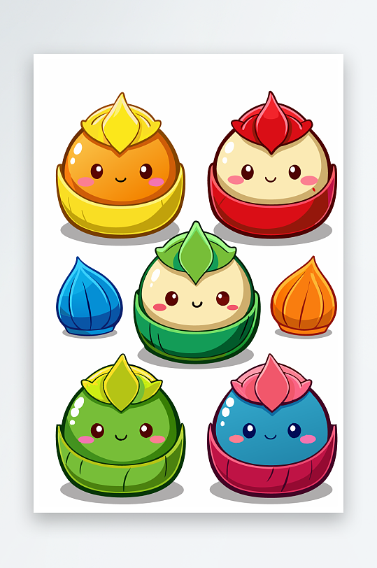 包子美食图标插画-众图网