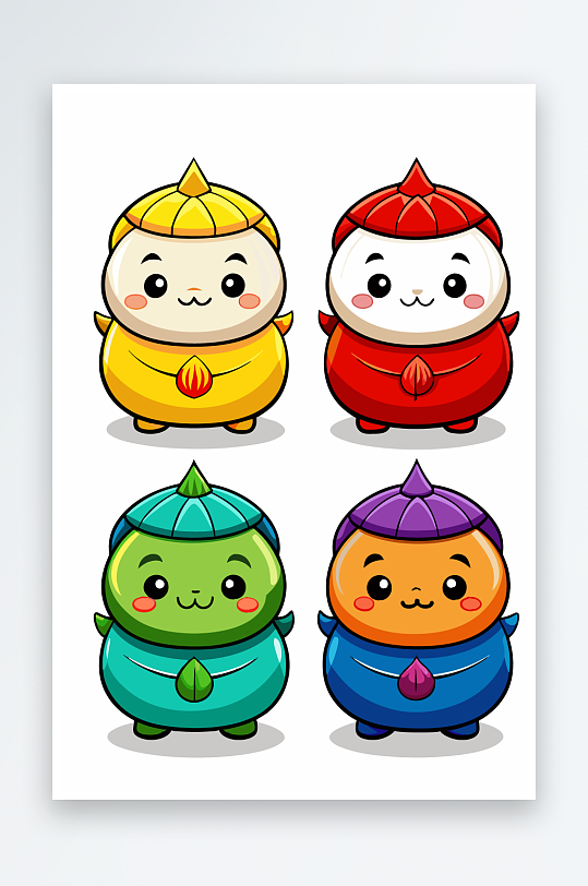 包子美食图标插画-众图网