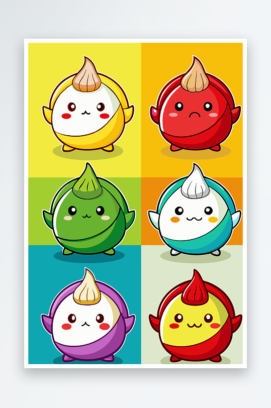 包子美食图标插画-众图网