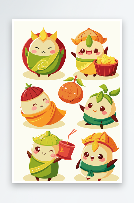 包子美食图标插画-众图网