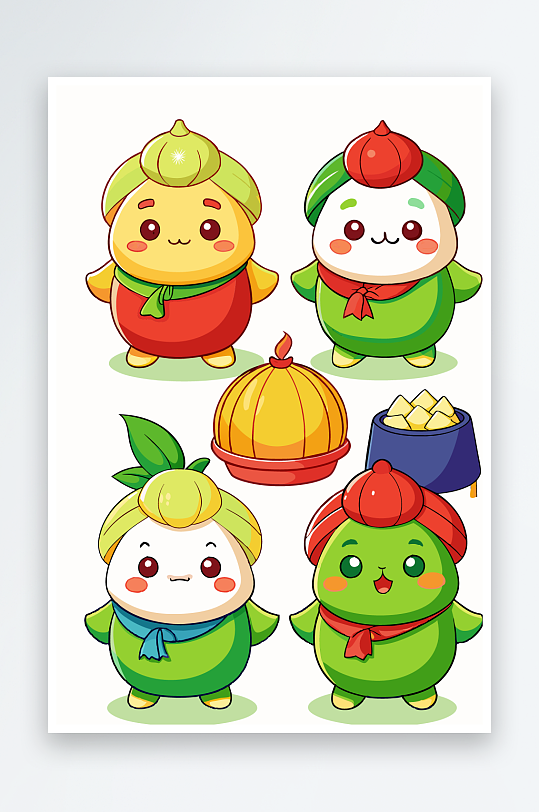 包子美食图标插画-众图网