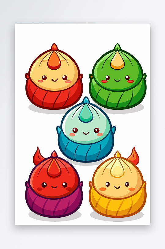 包子美食图标插画-众图网