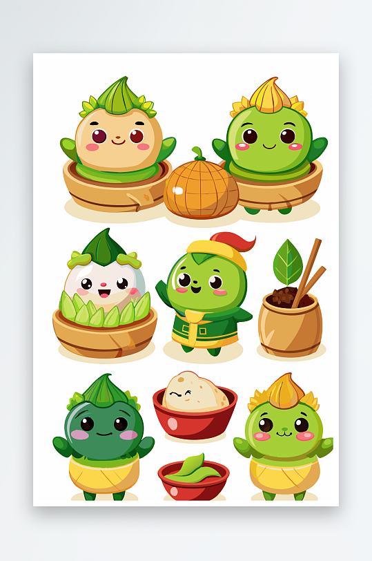 包子美食图标插画-众图网