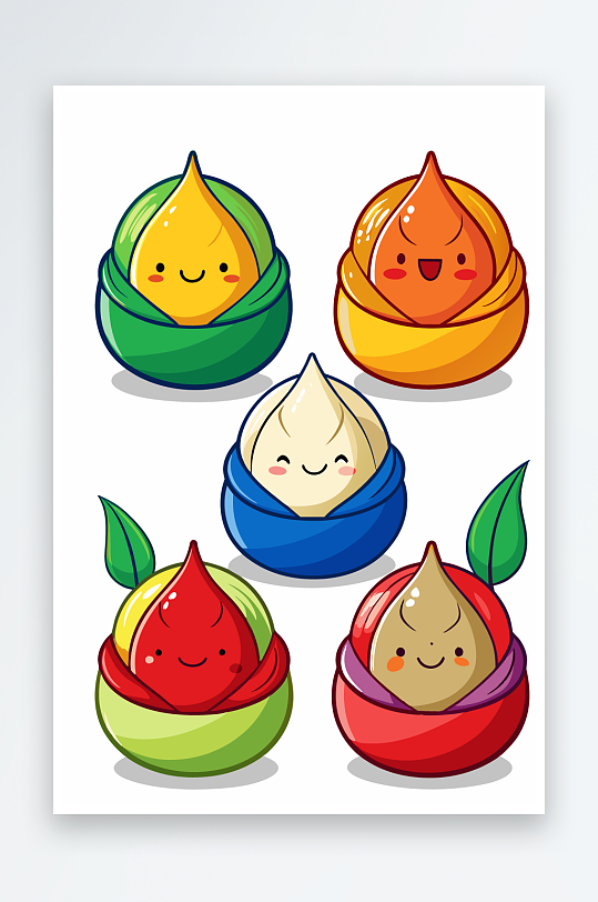 包子美食图标插画-众图网