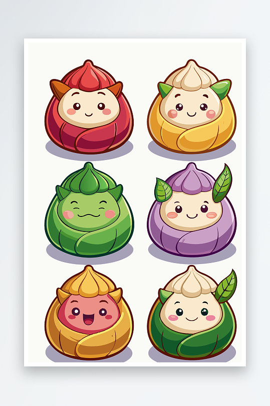包子美食图标插画-众图网