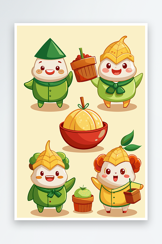 包子美食图标插画-众图网