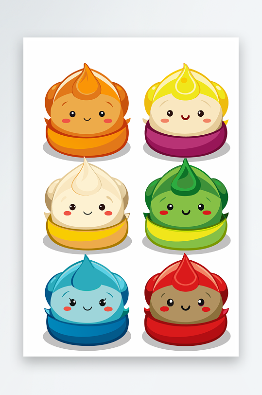 包子美食图标插画元素-众图网