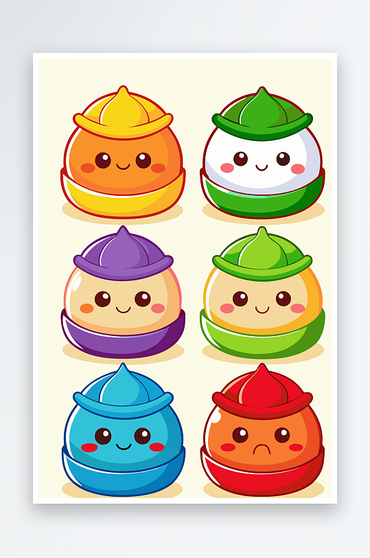 包子美食图标插画元素-众图网