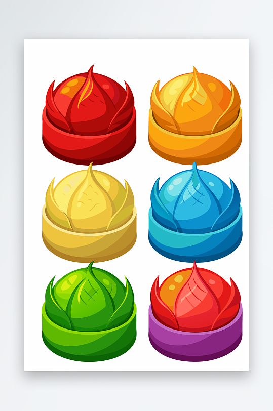 包子美食图标插画元素-众图网