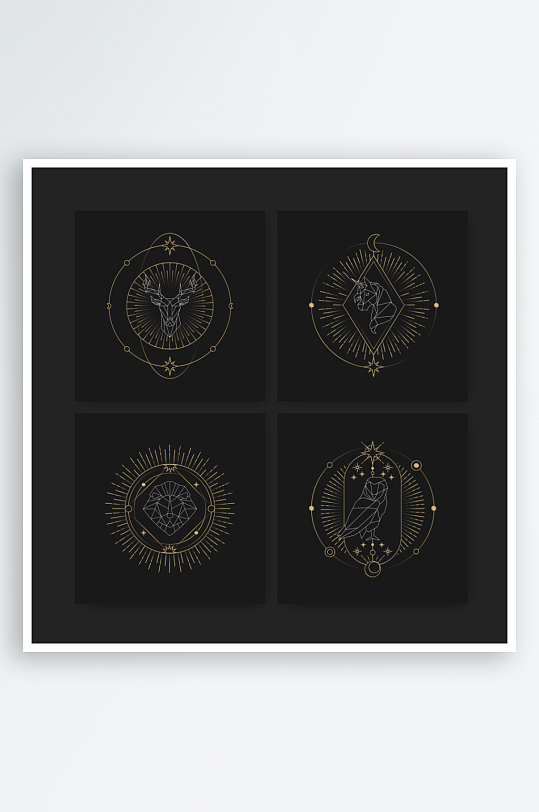 高档神秘卡牌模板素材-众图网