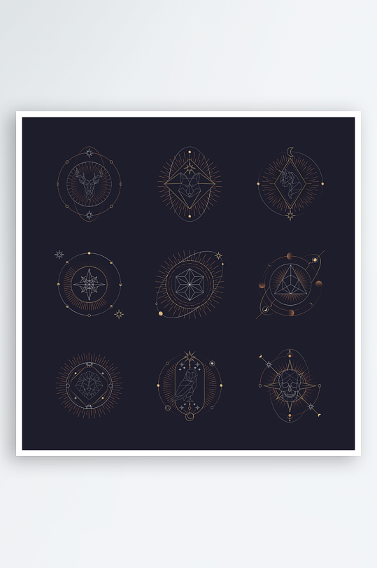 高档神秘卡牌模板素材-众图网