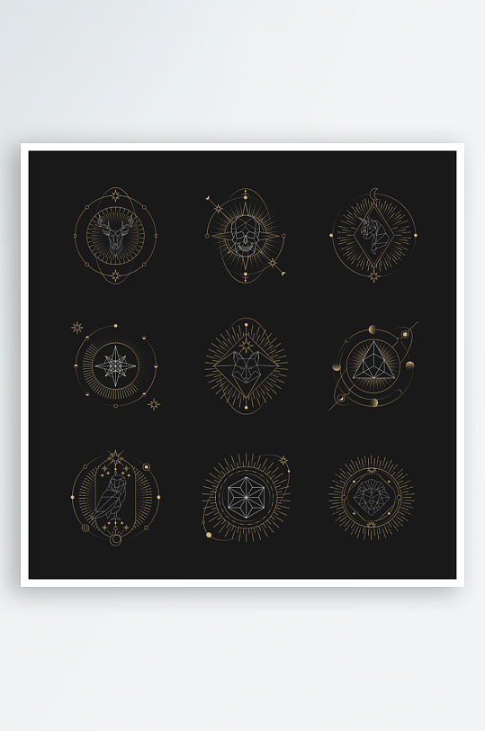 高档神秘卡牌模板-众图网