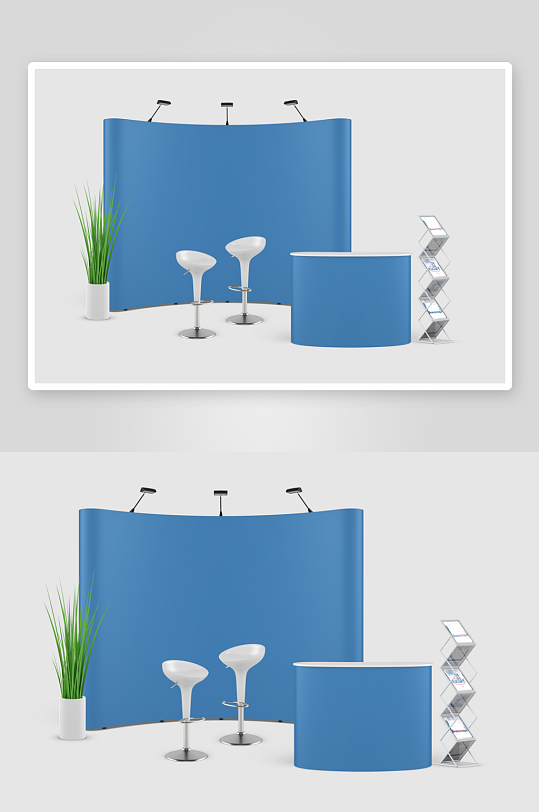 展厅展览海报背景墙宣传模板样机-众图网