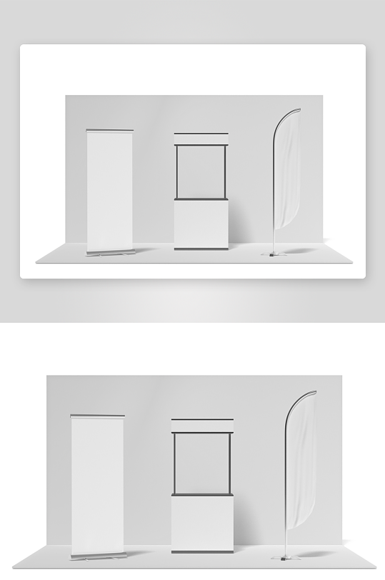 展厅展览海报背景墙宣传模板样机-众图网