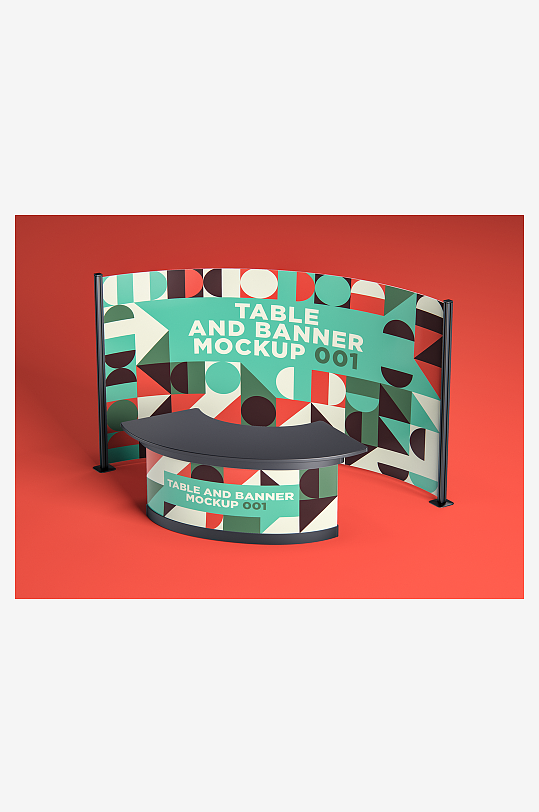 展厅展览海报背景墙宣传模板样机-众图网