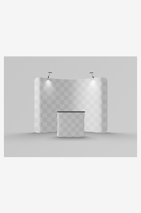 展厅展览海报背景墙宣传模板样机-众图网