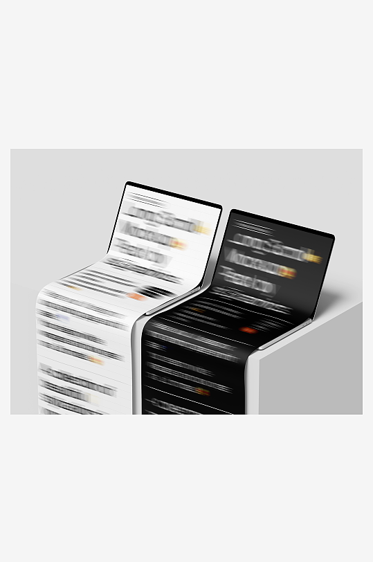 UI界面展示设计感褶皱模板样机-众图网