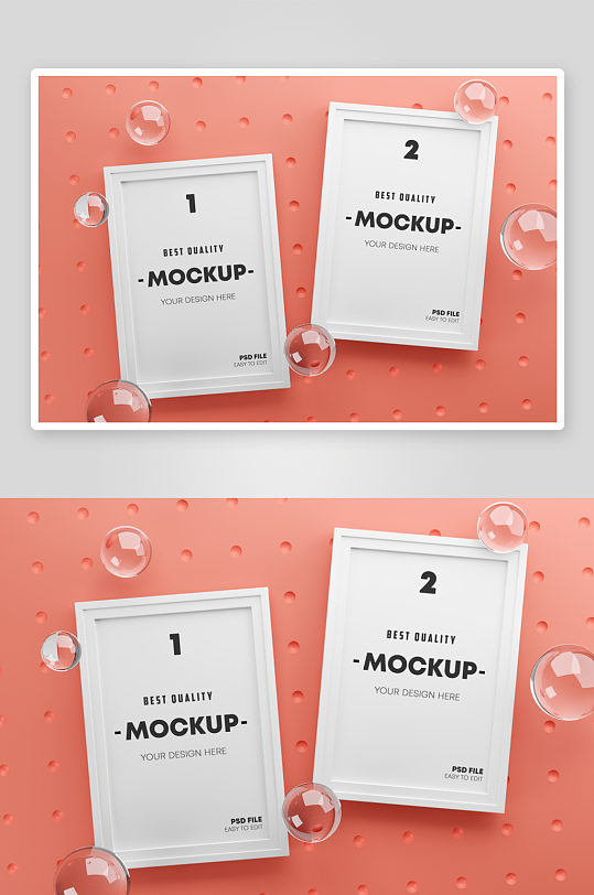 证书边框照片相框样机素材-众图网