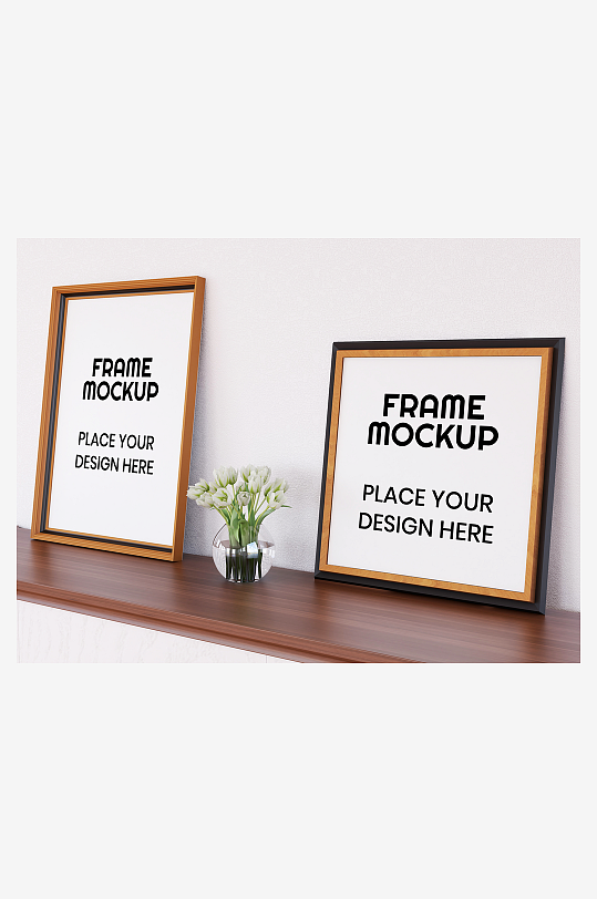 证书边框照片相框样机-众图网