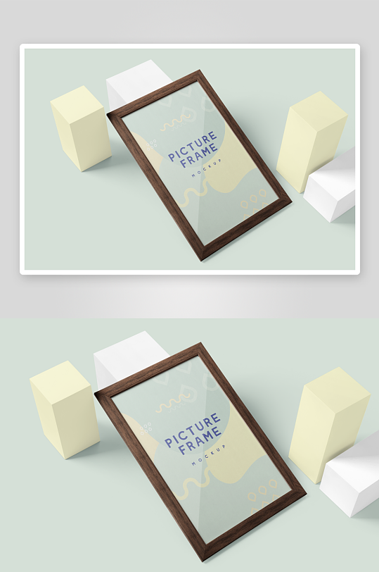 证书边框照片相框样机-众图网