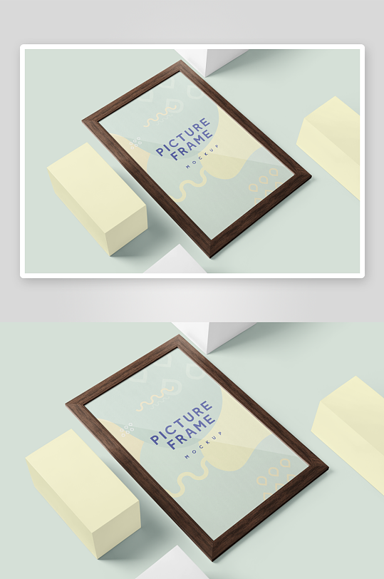 证书边框照片相框样机-众图网