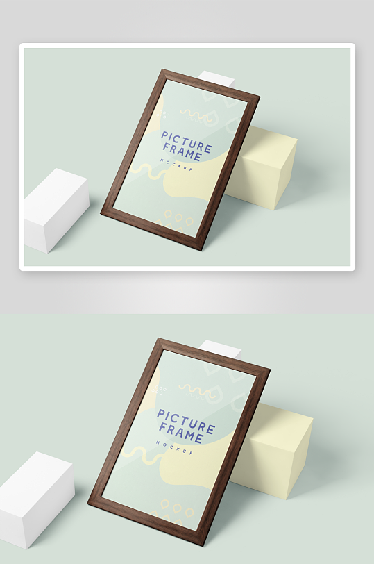 证书边框照片相框样机-众图网