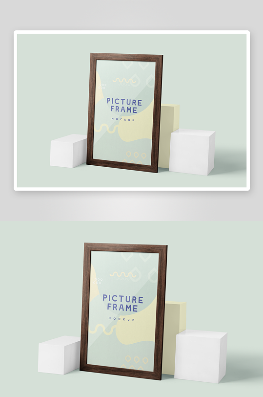 证书边框照片相框样机-众图网