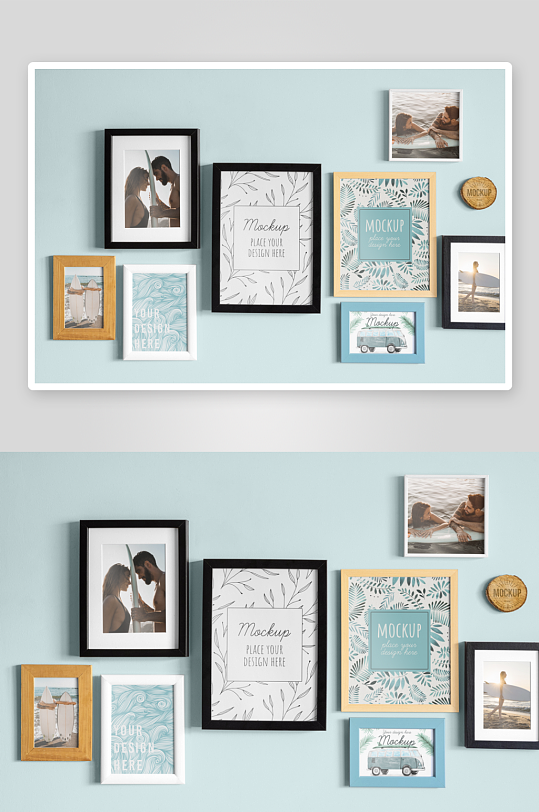 证书边框照片相框样机-众图网