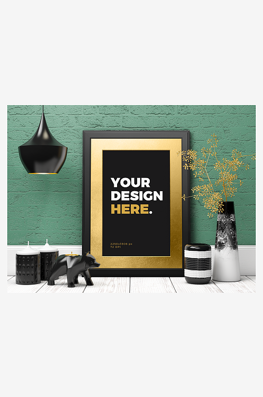 证书边框照片相框样机素材-众图网