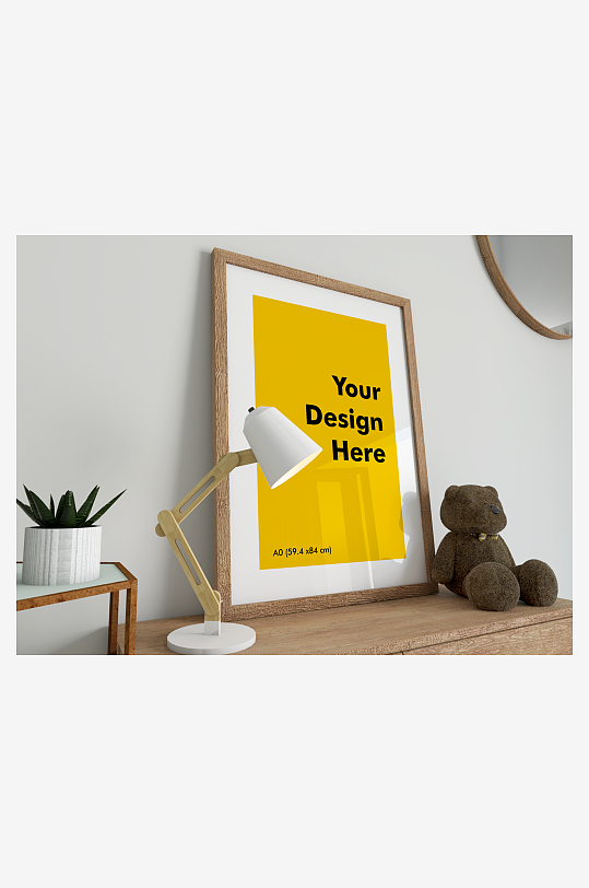 证书边框照片相框样机-众图网