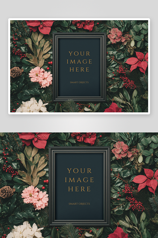 证书边框照片相框样机-众图网