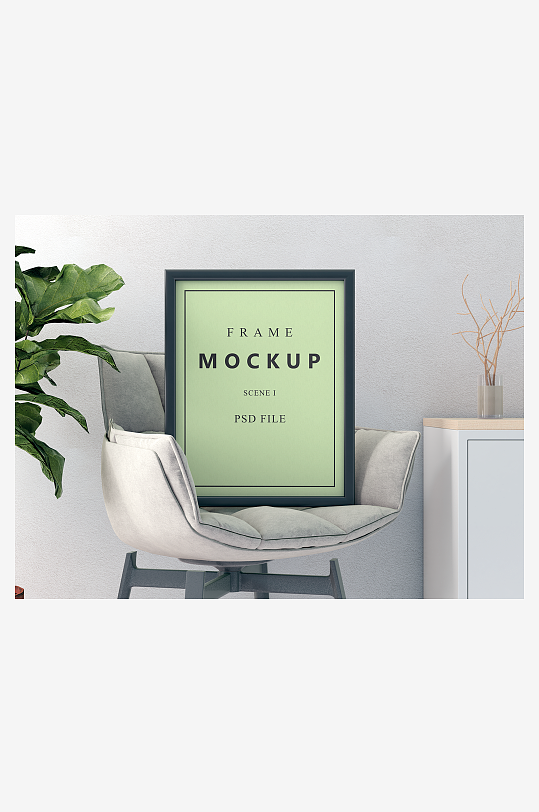 证书边框照片相框样机-众图网