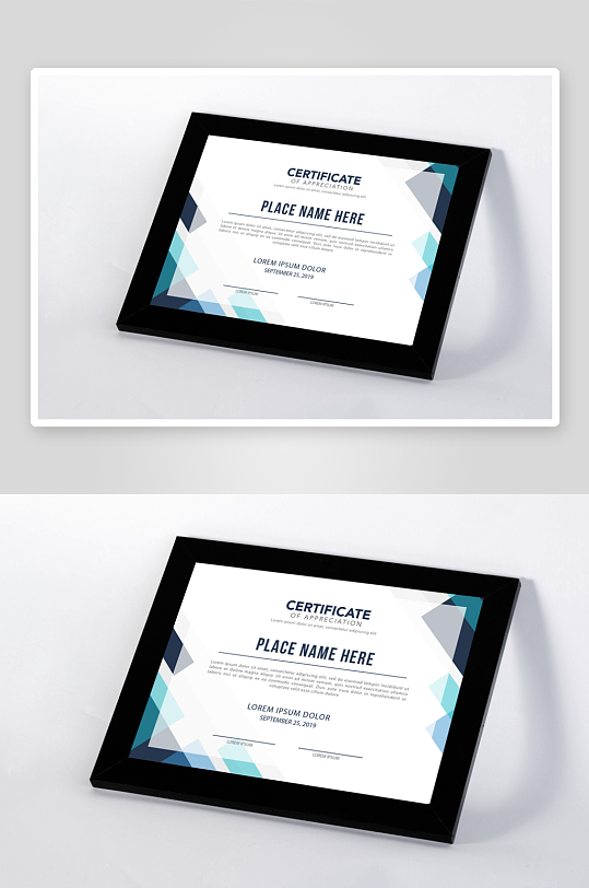 证书边框照片相框样机-众图网