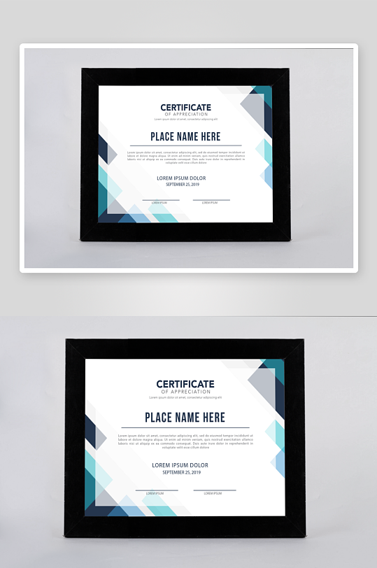 证书边框照片相框样机素材-众图网