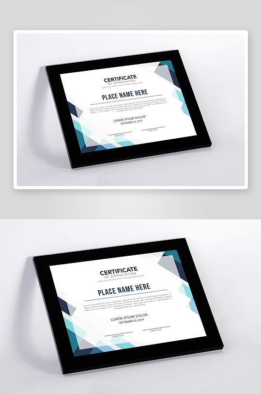 证书边框照片相框样机素材-众图网