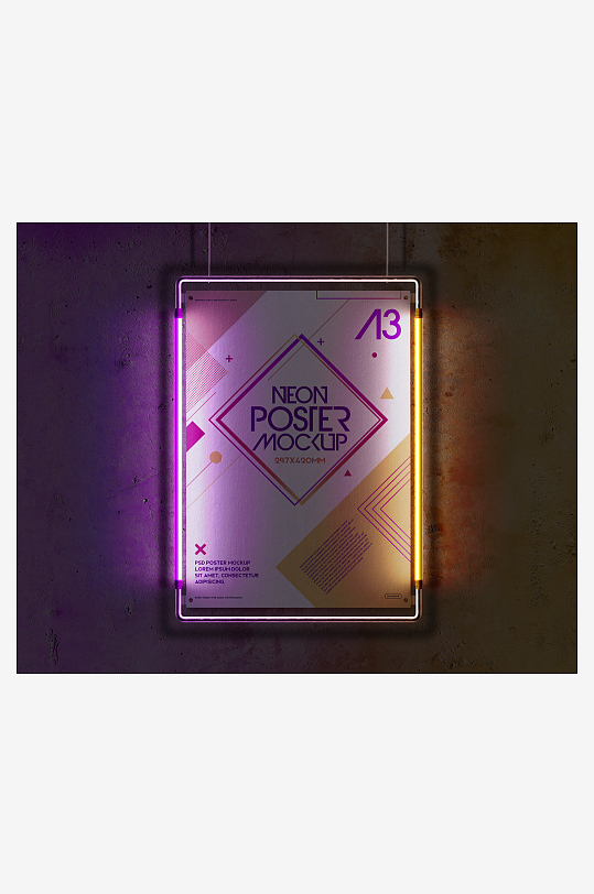 证书边框照片相框样机-众图网