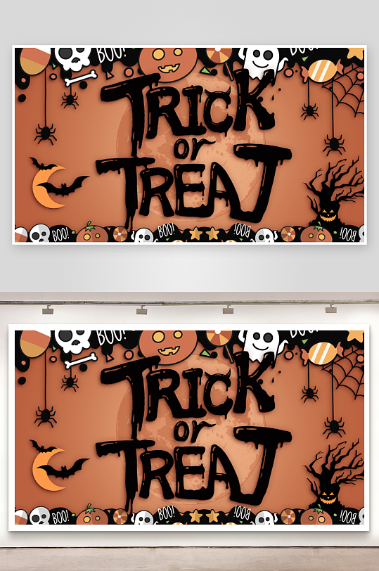 万圣节宣传展板设计模板素材-众图网