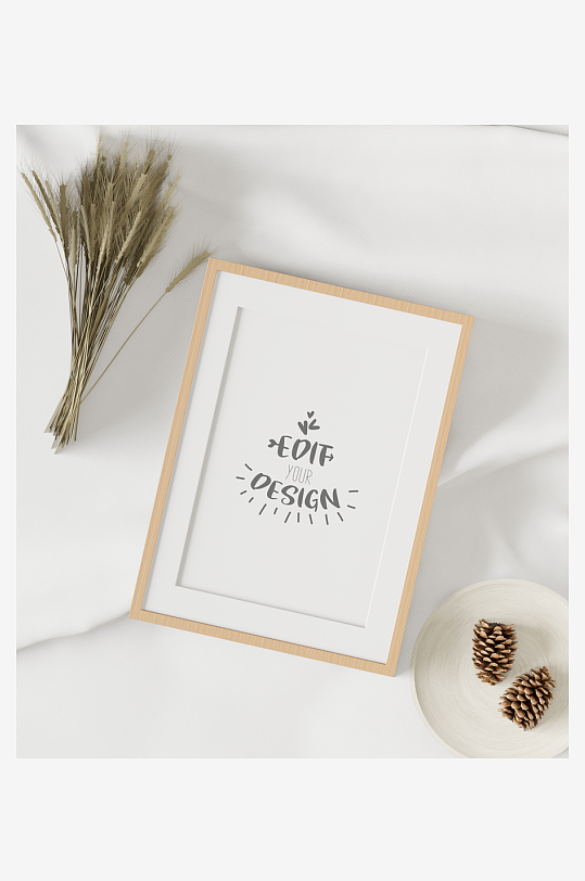 证书边框照片相框样机-众图网